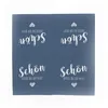 itenga 80x Serviette Schön dass du da bist dunkelblau Set Produktbild-Vorschau 4