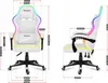 Huzaro Force 4.4 RGB Chaise de jeu blanche Voir les images du produit 24