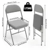 Chaise pliante Set de 4 Chaises de cuisine Rembourrées Voir les images du produit 8