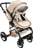 A beige and rose gold stroller on a white background. Produktbild-Vorschau