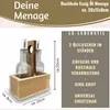 LS-LebenStil 3-fach Holz Menage Essig- und Ölspender Produktbild-Vorschau 2