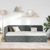 vidaXL Eckbettgestell Dunkelgrau 100 x 200 cm Stoff Produktbild-Vorschau 4