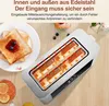 7MAGIC Toaster Edelstahl 4 Scheiben XXL 1400W mit Produktbild-Vorschau 7