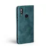 A teal flip case for a Huawei P20 Lite phone, shown from the side and slightly from the back. Produktbild-Vorschau