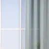 Ösengardine Leinenoptik uni blau 140x260cm Produktbild-Vorschau 4