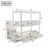 A diagram of a white bunk bed with dimensions labeled. Anteprima dell’immagine prodotto