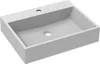 A white rectangular sink with a faucet hole and a drain hole, shown from a slightly elevated angle against a white background. Náhled obrázku produktu