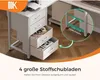 ODK Rohový písací stôl v tvare L so zásuvkami, zásuvkami a Náhľad obrázku produktu 4
