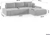 FEDVE Ecksofa Eckcouch DHAKA L Form Sofa mit Schlaffunktion Produktbild-Vorschau 7