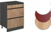 Mobiletto base per cucina Vicco R-Line Quercia dorata 60 cm Anteprima dell’immagine prodotto 5