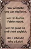 vianmo Blechschild 18x12 cm wer ned liabt und lacht Spruch Produktbild-Vorschau 1