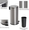 HOMdotCOM HOMdotCOM Poubelle à pédale inox argent 30L Voir les images du produit 17