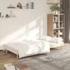 vidaXL Schlafsofa 2-Sitzer Creme Stoff Produktbild-Vorschau 3