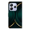 A smartphone case with a dark green and gold abstract design. Produktbild-Vorschau