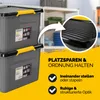 MONZANA® 6x Aufbewahrungsbox 32L mit Deckel 40kg belastbar Produktbild-Vorschau 7