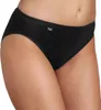 A close-up view of a person wearing black underwear. Produktbild-Vorschau