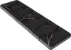 A black tufted bench cushion with gray trim on a white background. Náhled obrázku produktu