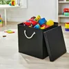 4 ks černé skládací krabice 30 x 30 x 30 cm Skládací úložná Náhled obrázku produktu 5