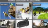 Collage of images showing various outdoor group activities and a communication device. Produktbild-Vorschau