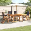 vidaXL 5-tlg. Garten-Essgruppe Massivholz Akazie und Produktbild-Vorschau 2