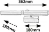A diagram showing dimensions of a light fixture. Podgląd zdjęcia produktu