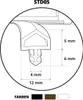 Türdichtung ZIMMERTÜRDICHTUNG Türgummi 30m 12mm STD05 WEISS Produktbild-Vorschau 4