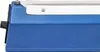 A close-up, side view of a blue heat sealer machine. Produktbild-Vorschau