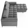 ECKSOFA CLOUD : Canapé d'angle droit, couleur gris foncé, Voir les images du produit 8