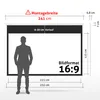 ESMART Professional MIROLO | Rolloleinwand | 221 x 125 cm Produktbild-Vorschau 2