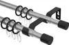 A close-up, studio shot of a double curtain rod system. Produktbild-Vorschau