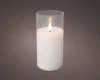 Candela LED in vetro con funzione timer 7,5x15cm bianco Anteprima dell’immagine prodotto 3
