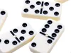 Several dominoes are arranged on a white background. Náhľad obrázku produktu