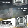 Safetytex Zurrmulde mit Gegenplatte 800kg Zurröse Anhänger Produktbild-Vorschau 4