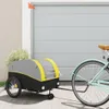 vidaXL Fahrradanhänger Schwarz und Gelb 45 kg Eisen Produktbild-Vorschau 2