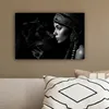 Wanddeko 30x20 cm - Frau - Panther - Luxus - Schwarz - Weiß Produktbild-Vorschau 5