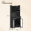 COSTWAY 192 cm Armoire de cuisine, Étagère de cuisine avec Voir les images du produit 3