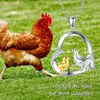 Huhn Mama Kind Herz Anhänger Halskette 925 Sterling Silber, Produktbild-Vorschau 5