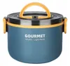 A blue and yellow insulated food container with a yellow handle. Produktbild-Vorschau