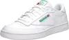 A single white Reebok Club 85 sneaker is shown from a three-quarter angle against a white background. Voir les images du produit