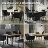 ML-Design Esszimmerstuhl aus Frotteestoff, Schwarz, mit Produktbild-Vorschau 6