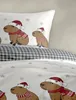 Bettwäsche Bierbaum Biber 4168-10 Capybara Natur Grau Rot Produktbild-Vorschau 7