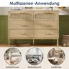 okwish Rattan Kommode Sideboard mit viel Stauraum, Schrank Produktbild-Vorschau 3