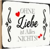 vianmo Holzschild 12x18 cm ohne Liebe ist Alles nichts Herz Produktbild-Vorschau 1