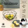 eluno Obstkorb - Brotkorb, aus schwarzem Metall & Bambus Ø Produktbild-Vorschau 3
