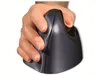 A hand holding a vertical computer mouse. Voir les images du produit