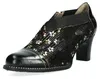 Laura Vita Damen Hochfrontpumps mit Blumenmuster und Produktbild-Vorschau 1