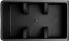 A top-down view of a black plastic spice organizer with four compartments. Náhľad obrázku produktu