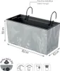 nabbi Plastový balkónový kvetináč DUC400EW 39,5 cm - sivý Náhľad obrázku produktu 3