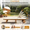 COSTWAY Drevené ležadlo, záhradné ležadlo s nastaviteľným Náhľad obrázku produktu 4