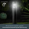 MeLiTec Luce solare da giardino SO31-1 tonda con rilevatore Anteprima dell’immagine prodotto 2